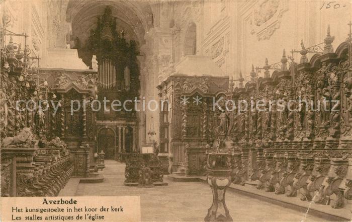 Averbode Het kunstgestoelte in het koor der kerkLes salles artistique de l'eglis