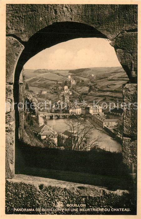 Bouillon Wallonne Panorama par une Meurtriere du Chateau