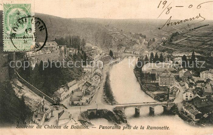 Bouillon Wallonne Panorama pris de la Ramonette