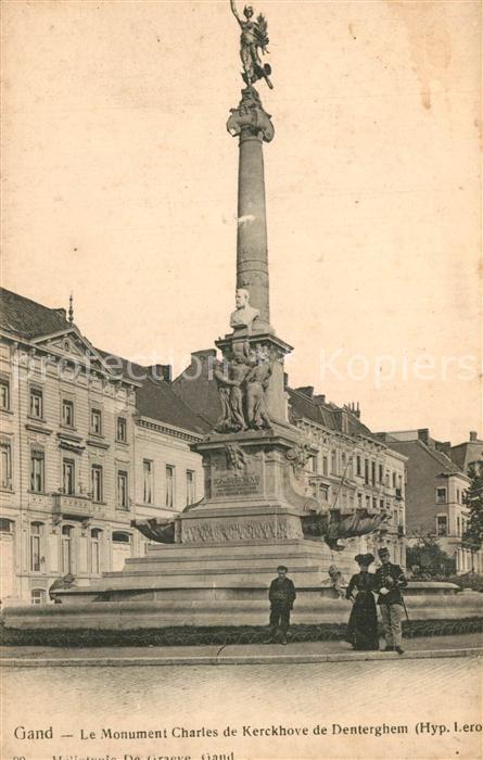 Gand Belgien Le Monument Charles de Kerckhove de Denterghem