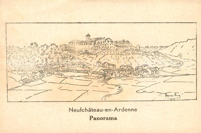 Neufchateau Liege Staedtebild Zeichnung