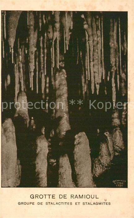 Ramioul Grotte Groupe de Stalactites et Stalagmites Tropfsteinhoehle
