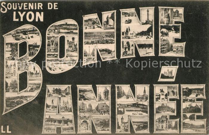 Lyon France Souvenir de la ville Bonne Année Neujah