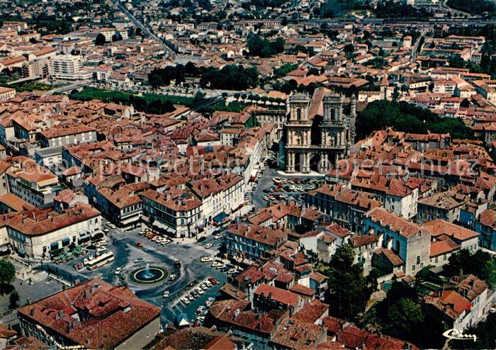 Auch Gers Centre ville Cathedrale vue aérienne