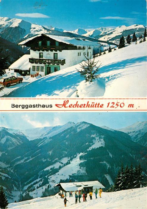 Viehhofen Salzburg Berggasthaus Hecherhuette Wintersport Alpen