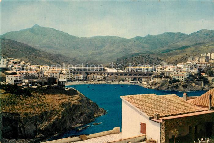 Cerbere Vue de la plage vers la frontière espagnole