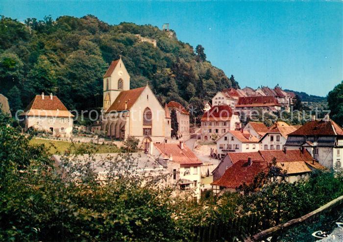 Ferrette Haut-Rhin Eglise Saint Bernard d Aoste et les 2 Chateaux