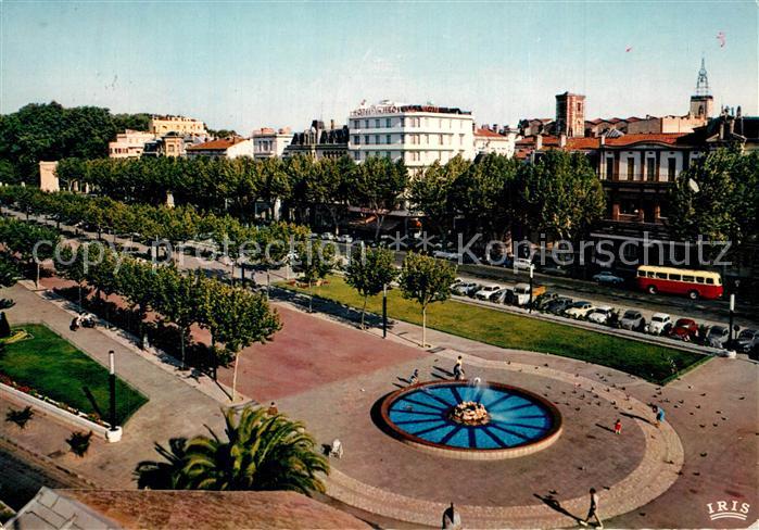 Perpignan Les nouvelles promenades Boulevard Wilson Fontaine Bleue