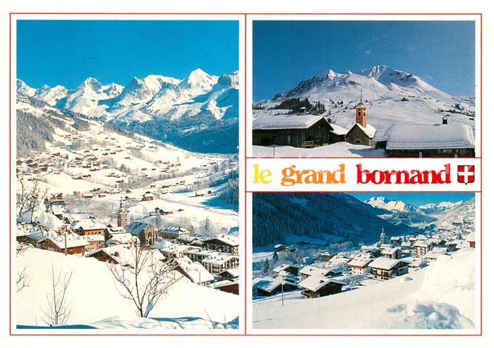 Le Grand-Bornand Winterpanorama Alpen