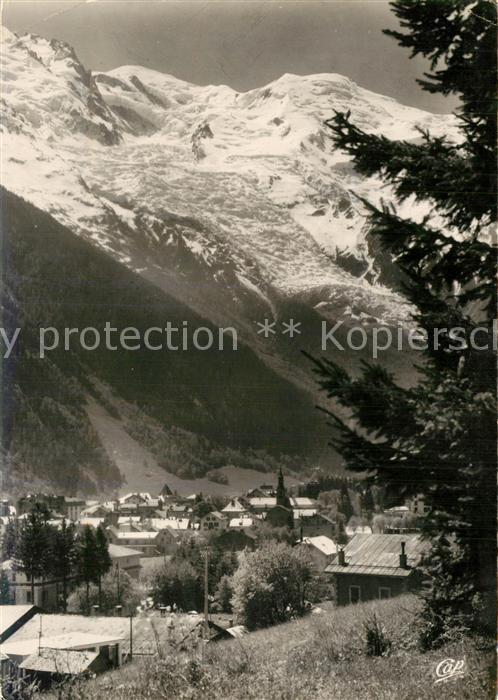 Chamonix Vue Generale et Massif du Mont Blanc