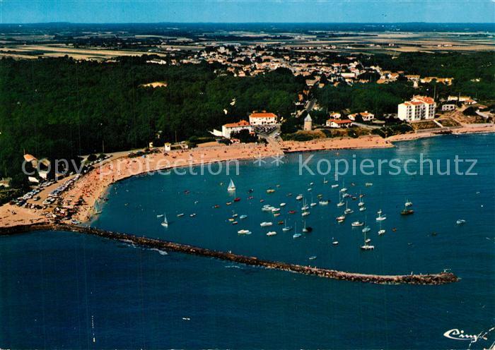 Jard-sur-Mer Le port et la plage vue aérienne