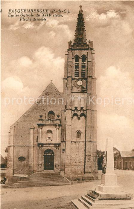 Fauquembergues Eglise Ogivale du XIIIe siècle Flèche dentelée