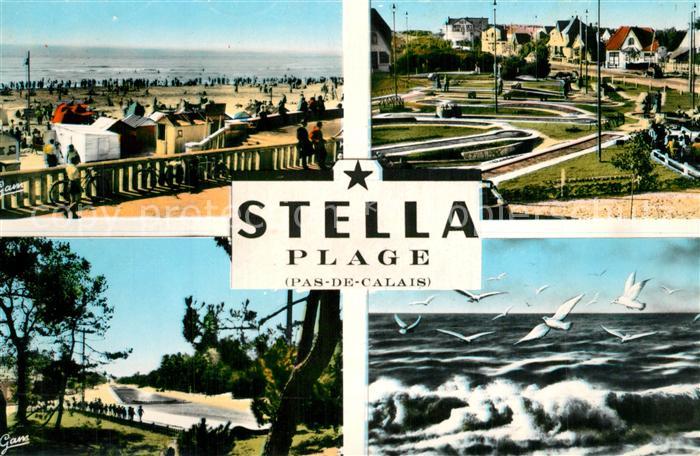 Stella-Plage Strand Promenade Möwen Brandung Minigol