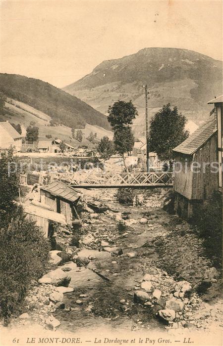 Le Mont-Dore Puy de Dome La Dordogne et le Puy Gros