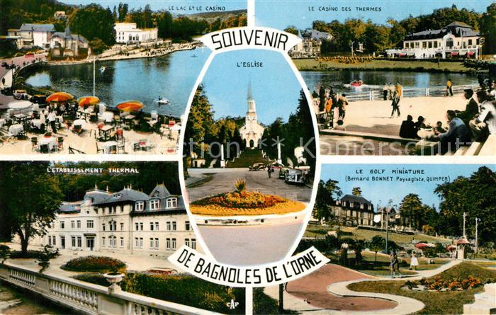 Bagnoles-de-l Orne Lac Casino des Thermes Etablissement Thermal Eglise Golf Mini