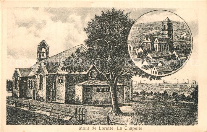 Ablain-Saint-Nazaire Mont de Lorette la Chapelle Dessin Kuenstlerkarte