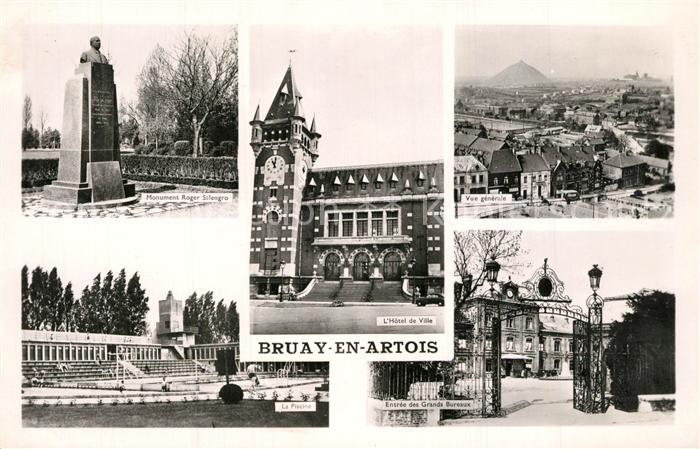 Bruay en Artois Monument Piscine Hôtel de Ville Entrée des Grands Bureaux