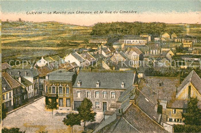 Carvin Le Marché aux Chevaux et Rue du Cimetiè