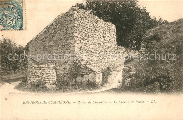 Compiegne Oise Ruines de Champlieu Chemin de Ronde