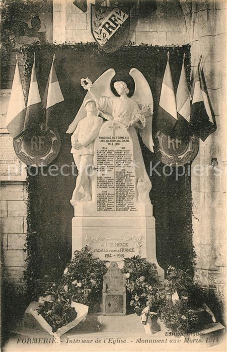 Formerie Intérieur de l'Eglise Monument aux Morts Kriegerdenkmal