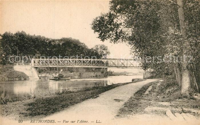 Rethondes Vue sur l'Aisne Promenade Pont