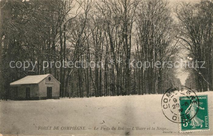 Compiegne Oise Forêt Puits du Roi Hiver et la Neige
