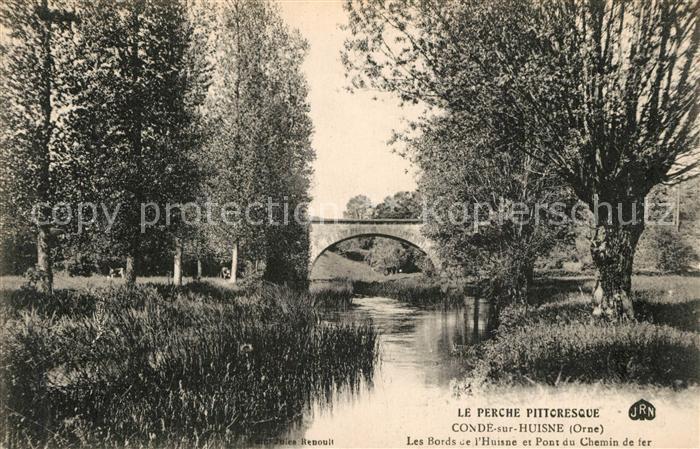 Conde-sur-Huisne Les bords de l_Huisne Pont du Chemin de