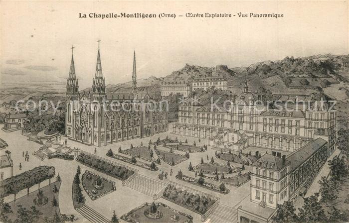 La Chapelle-Montligeon Oeuvre Expiatoire vue panoramique Illus