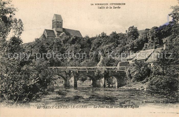 Saint-Ceneri-le-Gerei Pont de la Sarthe Eglise