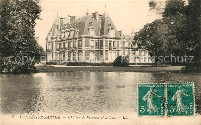 Conde-sur-Sarthe Chateau de Verveine et le Lac