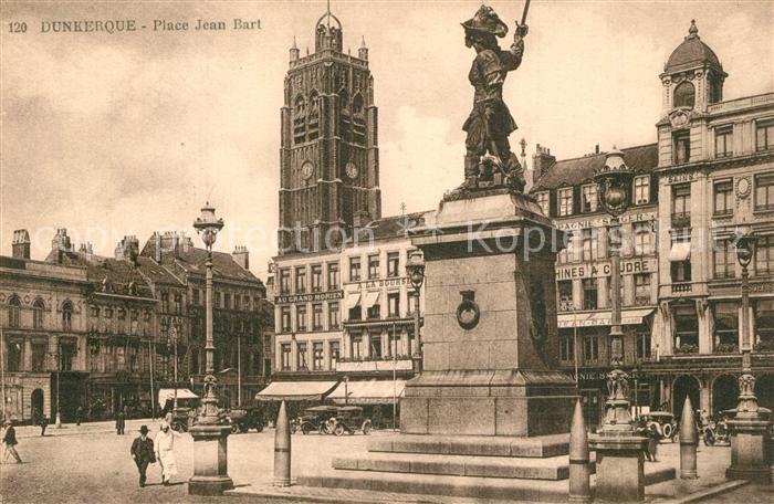 Duenkirchen Dunkerque Place Jean Bart Monument et le Beffroi