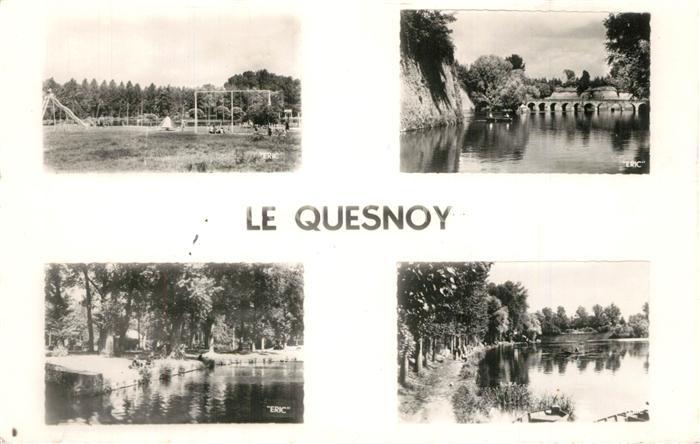 Le Quesnoy Nord La plage vue sur les remparts étang du Pont Rouge