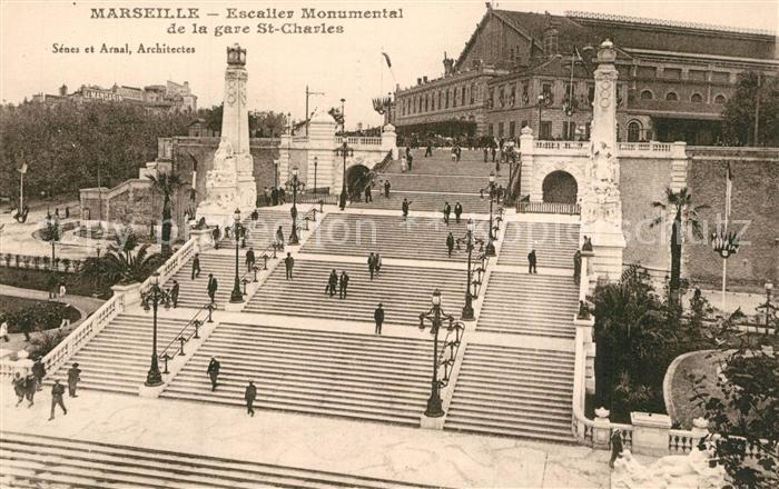Marseille Bouches-du-Rhone Escalier Monumental de la gare St. Charles