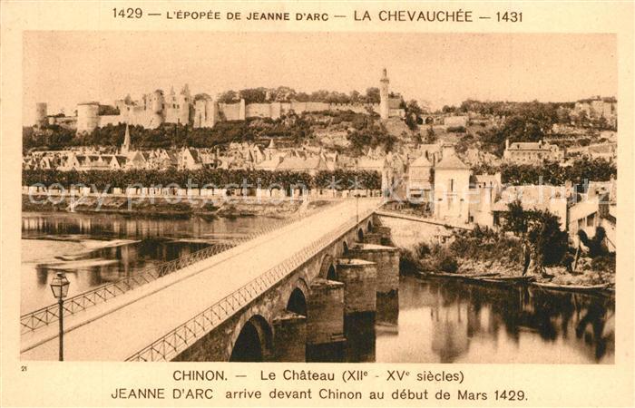 Chinon Indre et Loire Chateau  Jeanne D`Arc