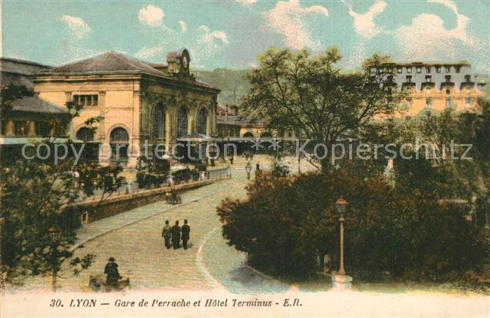 Lyon France Gare de Perrache et Hotel Terminus