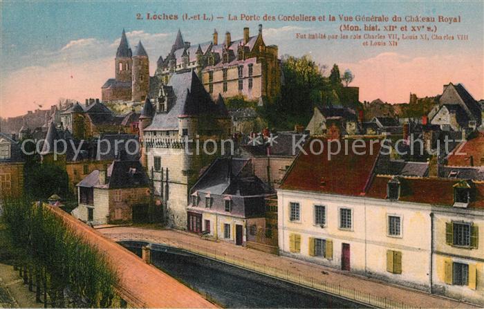 Loches Indre et Loire Porte des Cordelliere Chateau