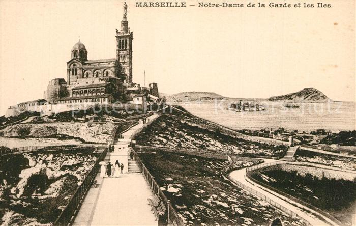 Marseille Bouches-du-Rhone Notre Dame de la Garde et les Iles