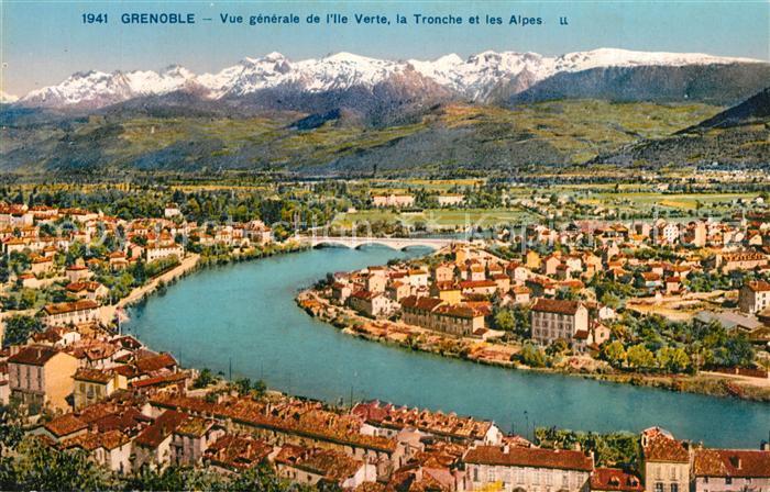 Grenoble Vue generale de L Ile Verte et les Alpes