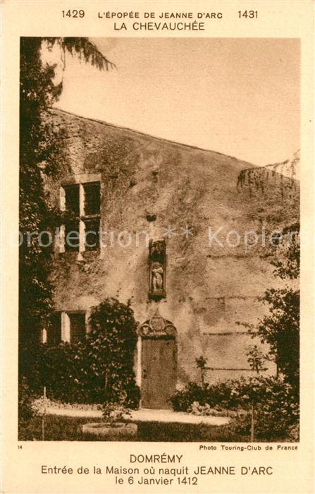 Domremy-la-Pucelle Vosges Entr?e de la Maison ou naquit Jeanne d`