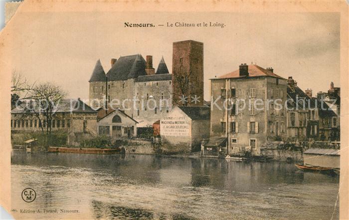 Nemours Seine-et-Marne Chateau et le Loing