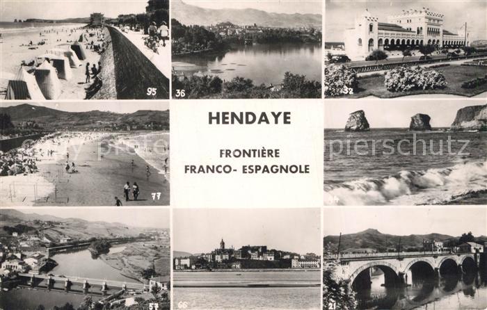 Hendaye Pyrenees Atlantiques Plage Deux-Jumeaux Pont-Internationale