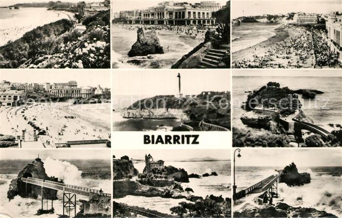 Biarritz Pyrenees Atlantiques Plage Leuchtturm Casino Phare Port