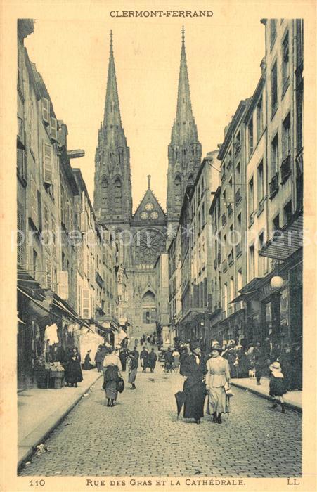 Clermont Ferrand Puy de Dome Rue des Gras et la Cathedrale