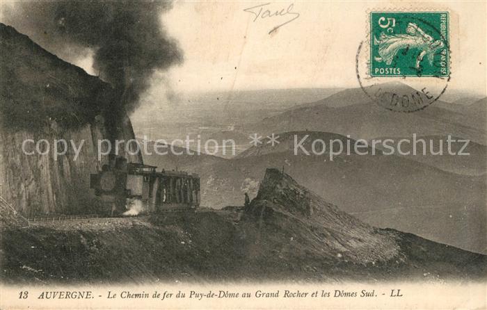 Le Puy de Dome Auvergne Chemin de fer Grand Rocher et