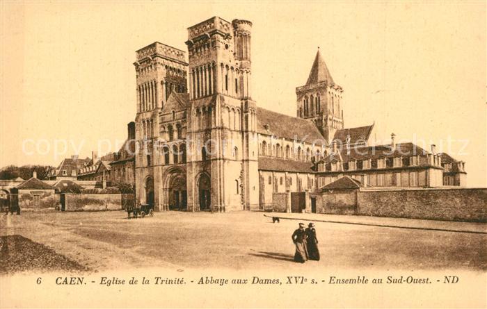Caen Eglise de la Trinite Abbaye aux Dames Ensemble au Sud Ouest