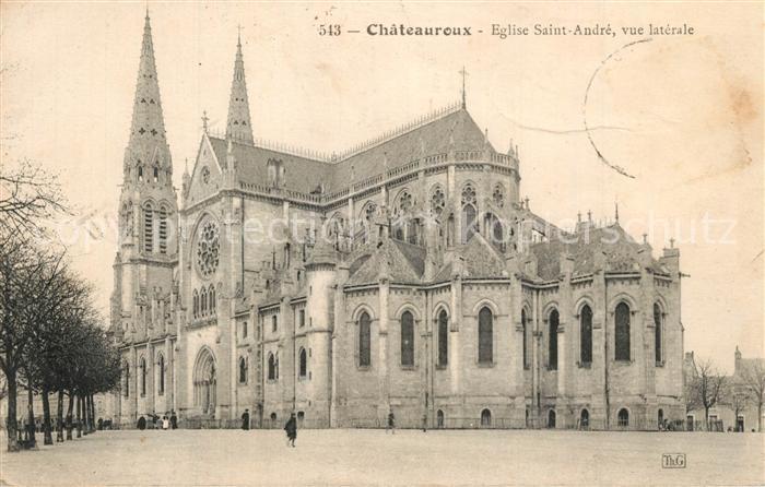 Chateauroux Indre Eglise Saint Andre vue laterale