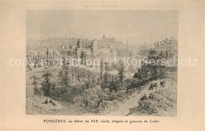 Fougeres au debut d’apres la gravure de Ciceri