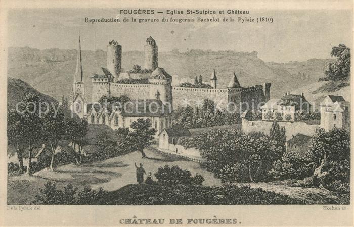 Fougeres Eglise St Sulpice et Chateau