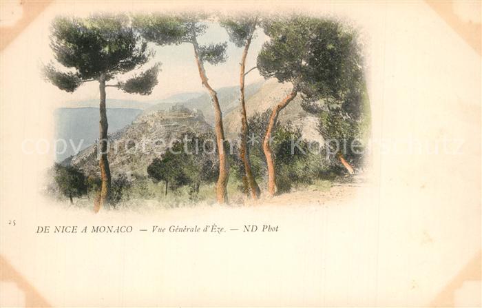 Monaco Vue generale d Eze