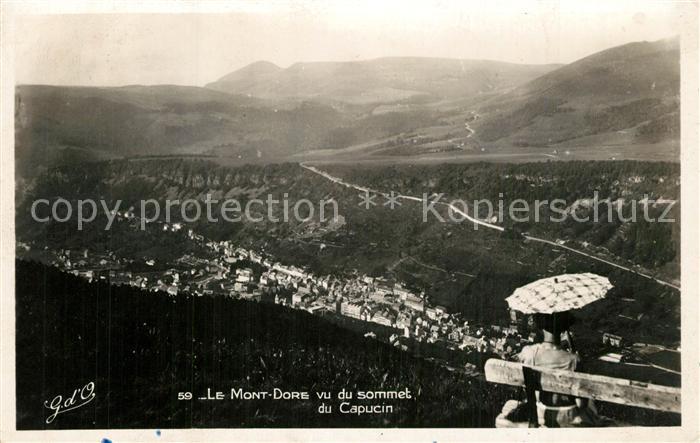 Le Mont-Dore Puy de Dome vu du sommet du Capucin